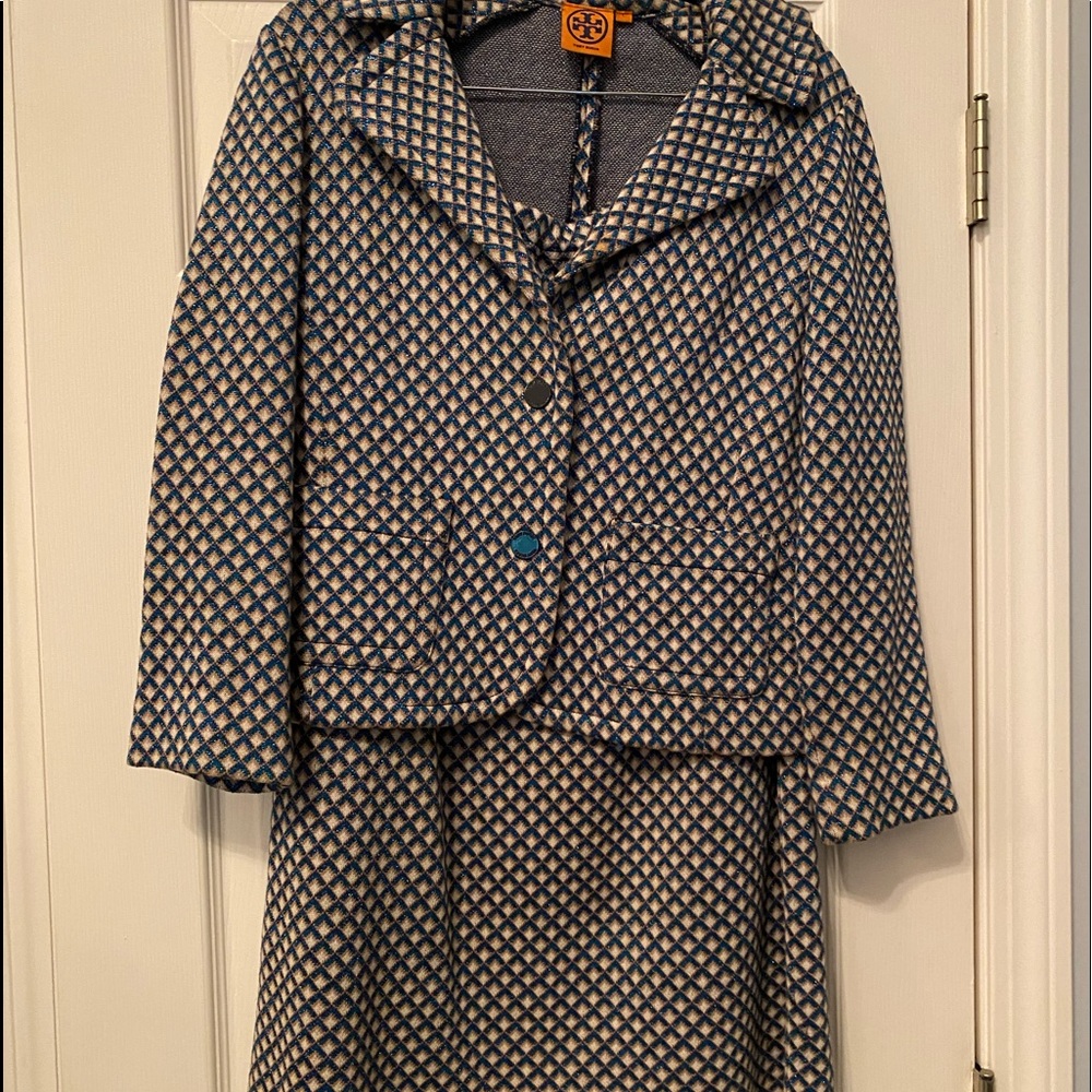 EUC skirt suit by Tory Burch, size L